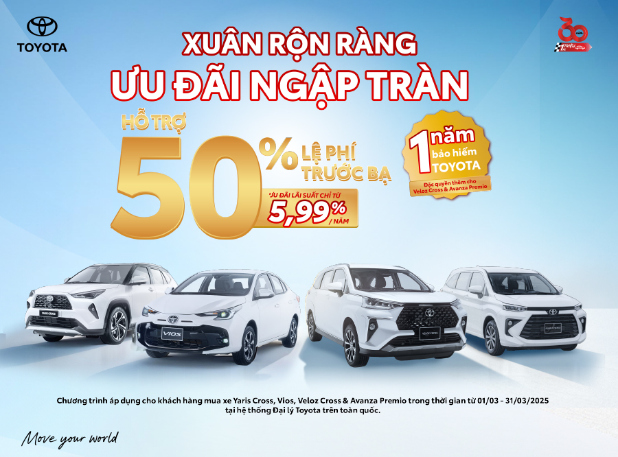 Chương tr&igrave;nh Khuyến mại khi mua xe Toyota th&aacute;ng 3/2025