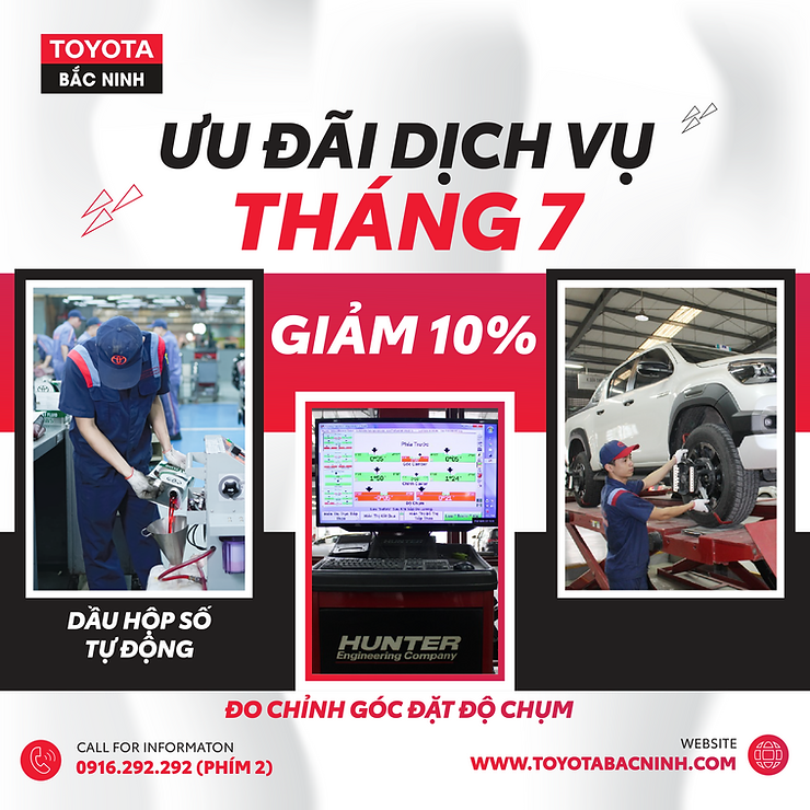Giảm 10% dầu hộp số tự động, giảm 10% đo chỉnh góc đặt độ chụm