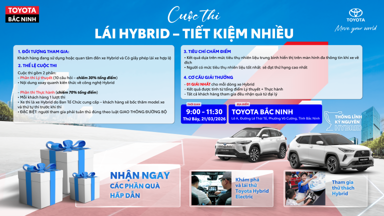 RECAP SỰ KIỆN TRẢI NGHIỆM CÁC MẪU XE TOYOTA HYBRID NGÀY 21/03/2026