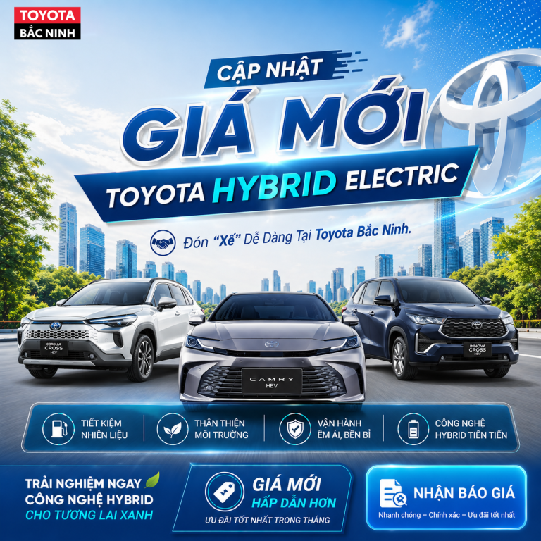 Cập Nhật Giá Mới Toyota Hybrid Electric – Đón “Xế” Dễ Dàng Tại Toyota Bắc Ninh
